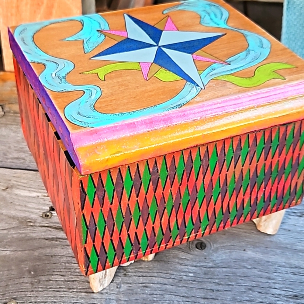 Funky and Fun Jewelry Box, Handcrafted